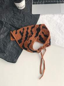 1pc Halloween Sweet & Cool Skeleton Knitted Triangle Bandana Headband For Women, Thin Spring/Summer Outdoor Photography Headscarf, Personalized Headwrap Hat, Cute Handmade Crochet Hair Accessory, Pumpkin/Cobweb/Vampire/Mummy/Ghost - Multicolor - View 11
