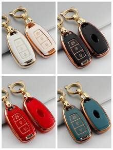 适用于现代汽车的TPU钥匙遥控器保护套，适用于Santa Fe、I30、IX35、Encino、KONA、Solaris、Sonata、Azera、Grandeur、Elantra、Accent等车型，可保护无钥匙进入遥控器。 - 單包 - 查看 12