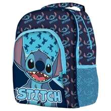 Lilo Y Stitch حقيبة ظهر مدرسية بتصميم تجريدي لشخصية ستيتش من ديزني، 42x32x16 سم، حجرة رئيسية بسحاب، جيوب أمامية وجانبية، حامل زجاجة ماء، للأطفال والمراهقين - 42 سم - مشاهدة 1