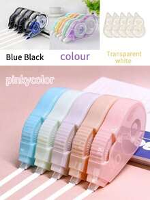 12/5pcs Random Correction Tape 72m Large Capacity Correction Tape Set Student Erasure Correction Tool Correction Stationery Eraser Writing Assignment Correction Supplies Writing Supplies Back To School Season School Essentials - Colored Correction Tape - View 11