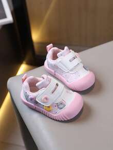 Children's Fashion Casual Sports Shoes With 3D Floral Decor - Pink - View 4