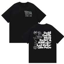 Debi Tirar Mas Fotos Camisetas con Impresión a Doble Cara Álbum 2026 Regalo para Fans Camiseta Casual para Hombres 100% Algodón Camisetas Oversize - Blanco - Ver 1
