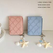 Starfish Shell Pendant Wallet, Best Friend Island Short Wallet With Multiple Card Slots And Coin Purse - Multicolor - View 3