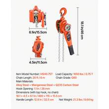 Lifting Tools & Accessories - 0.75 T, Elevación De 6 M - View 11