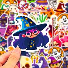 50pcs Halloween Stickers Holiday Decoration Graffiti Stickers Waterproof For Water Bottle, Luggage, Motorcycle Helmet Halloween - 50 Halloween Stickers - View 1