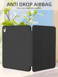 1件黑色保護殼附筆槽，啞光TPU軟殼，適用於iPad Mini 4/5/6/Mini 7/9.7/10.2/10.5/Air 4/Air 5/10th/10.9/Pro 11"/Air 11(M2)/Air 13(M2)/Pro 11(M4)/Pro 11(M4) 2024 12.9"/ Air 13(M3 2025)/ Air 11-Inch(M3) 2025/(A16) 11 Inch 11th Generation 2025，三折可調支架，親膚布料，蜂巢散熱內殼，內建筆槽，不含筆，左側筆槽無法直接充電 - 黑色 - 查看 2