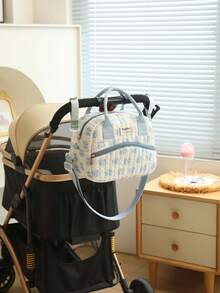 1pc Portable Handheld Mommy Bag, Large Capacity Diaper Storage Bag For Outings, Mother And Baby Bag - Multicolor - View 3