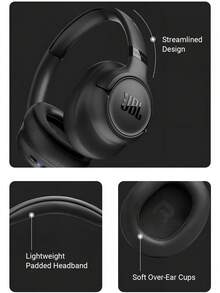 JBL Tune 730BT 無線耳罩式藍牙耳機，純低音音質、76小時電池續航、雙波束成形麥克風、多點連接、藍牙 6.0、可折疊舒適佩戴 - 藍色(New) - 查看 7