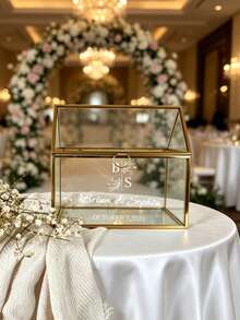Customized Wedding Card Box - Transparent Gift And Cash Storage Box, Suitable For Wedding Reception, Birthday Elegant Table Decor, Anniversary And Graduation Party Decoration - Multicolor - View 5