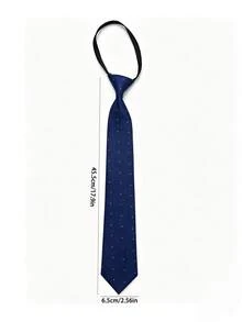 1 pieza Corbata de negocios sin nudo para hombre, corbata de trabajo para hombre - Azul - Ver 3