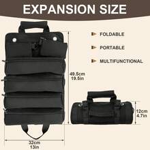 Tool Bag, Roll-Up Tool Bag, Detachable 6-Compartment Tool Organizer For Mechanics, Electricians And Hobbyists - A - View 2
