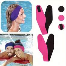 1pc Adjustable Ear Cover Swim Cap Headband, Made Of Waterproof Neoprene Material, Effectively Prevents Water From Entering Ears, Suitable For Swimming Lessons, Water Sports, Fitness And Bathing, Pool Accessory - A - View 2