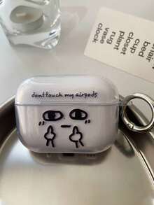 1pc Funny Expression TPU Apple Protective Case - Bluetooth Earphone Protective Case - Compatible With AirPods Pro/Pro2/Pro3/1st Gen/2nd Gen/3rd Gen/4th Gen - Multicolor - View 1