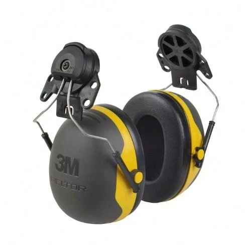 3M Peltor Black And Yellow Model X2P3E/37276 Cap Mount Hearing Conservation Earmuffs - Black - View 1