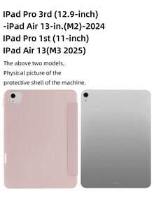 極簡筆記本粉色手繪筆槽保護殼，適用於 iPad Mini 6/Mini 7/9.7/10.2/10.5/Air 4/Air 5/10th/10.9/Pro 11"/Air 11(M2)/12.9/Pro 11 2024(M4)/Air 13(M3 2025)/Air 11-Inch(M3) 2025/(A16) 11 Inch 11th Generation 2025，9.7 和 10.2 為左側筆槽，其餘機型為右側筆槽，三折平板保護殼，TPU 軟邊全包防摔耐磨，蜂巢散熱，磁吸休眠，內置筆槽，不含筆 - 粉色 - 查看 11