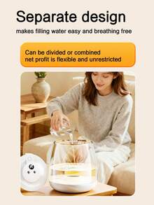 LED Dual-Port Humidifier With Seven-Color Ambient Night Light, Suitable For Bedroom, Living Room, Office, Home Daily Use And Gift, USB Large Capacity Humidifier - JB3000 - View 4