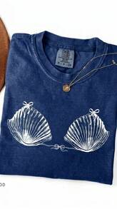 2026THEEARTHHISGLORYPatternRetroWashableHigh QualityCottonDouble-Sided PrintingTShirtMen'sTShirtOld ModelSummerClothingDrop ShoulderSleeveRound NeckTo - Navy - 查看 1