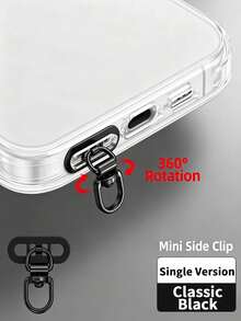 2/4/6pcs Mini 360° Rotating Ultra-Thin Stainless Steel Metal Phone Lanyard Clip, Multiple Macaron Color Options Compatible With IPhone 18, DIY Phone Case Side Hanging Speaker Hole, Single Hole Metal Connector, Anti-Drop Anti-Loss Finger Holder, Compact Ultra-Thin, Comfortable Grip, Phone Charm Decoration, Creative Personalized Phone Lanyard Connector, Phone Case Back Adhesive Pad Fixed Bracket, Universal Phone Accessory - Multicolor - View 13