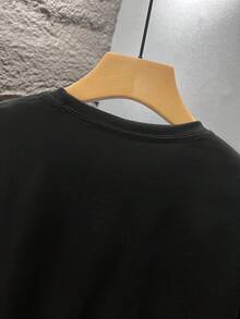 SU ER Men's Fashionable Printed Loose Short Sleeve T-Shirt | Exquisite Design | Summer Essential | Easy To Match, Showcasing Your Style - Black - View 10