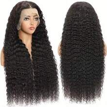 Uveous 40 42 Inch 250% Density Short Bob Wig Kinky Curly 13X4 13X6 Human Hair Wigs Pre Plucked With Baby Hair HD Transparent Lace Front Wigs For Women 250 Density Jerry Curly Water Wave Bob Wig Human Hair Deep Curly Wig Natural Black Halloween Season - Natural Black - 查看 8