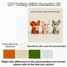Fox Pipe Cleaner DIY Craft Kit, DIY Cleaning Tube Set, Plush Fox Decorative Ornament, Animal Desktop Decoration, Animal Handmade Craft, Creative Handmade Set, Suitable For Holiday Decoration, Furniture Decoration, Holiday Gift, Creative Handmade Project, Educational Supplies - Not A Finished Product - Multicolor - View 10