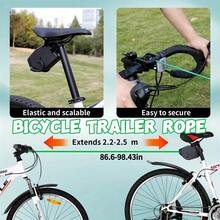 1pc Black Bicycle Tow Rope, Beginner-Friendly Retractable Home Traction System, Convenient Handle Installation, Bicycle Accessory, Suitable For Adult Outdoor Cycling Adventure, Family Weekend Riding, Mountain Bike City Bike Universal Home Cycling Towing Accessory, Outdoor Retractable Wear-Resistant Nylon Towing Tool, Ideal Choice For Cycling Enthusiasts - Multicolor - View 3