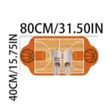1pc Basketball Court Shaped Decorative Rug, Bedroom Decor, Floor Mat, Carpet, Home Decor, Living Room Rug, Small Living Room Rug, Bedroom Carpet, Living Room Home Decor, Outdoor Rug, Washable Carpet - Multicolor 2 - View 11