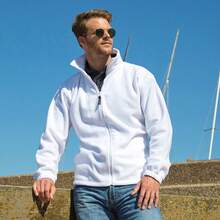 Result Mens Full Zip Active Fleece Anti Pilling Jacket - White - View 2