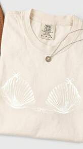 2026THEEARTHHISGLORYPatternRetroWashableHigh QualityCottonDouble-Sided PrintingTShirtMen'sTShirtOld ModelSummerClothingDrop ShoulderSleeveRound NeckTo - Ivory - View 1