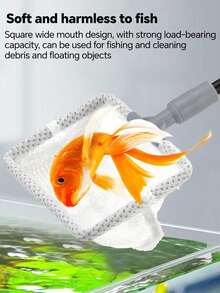 Perlengkapan Pembersih Akuarium, Sikat Akuarium, Alat Pembersih Akuarium 5-in-1, Jaring Ikan, Pengikis Alga - Lurus - View 7