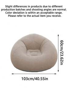 Solid Color Soft Inflatable Bean Bag Sofa, Foldable Portable Comfortable Leisure Lounge Chair, Suitable For Adults And Families, Indoor Outdoor Camping Summer Use - Multiple Styles - View 11