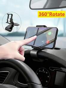 Car Phone Holder, Multi-Function Phone Mount, Rotatable Installation Device, Can Be Installed On Car Dashboard, ABS Material - Multicolor - View 5