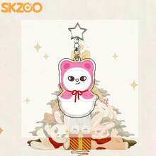 1 Set 8pcs SKZOO Cute Snowman Hat & Scarf Peripheral Keychain Pendant, Suitable For Fans Use And Gifting - Multicolor - View 3