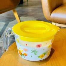 1pc Heat-Resistant Glass Measuring Cup With Scale For Baking, Microwave , Breakfast Milk Cup For Home Use - Multicolor - View 8