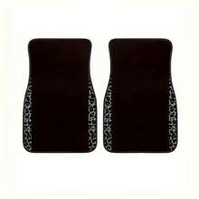 4pcs/2pcs Black Leopard Print Car Floor Mats, Made Of Non-Slip Polyester Fiber, Suitable For The Interiors Of Sedans, SUVs, Trucks And Other Vehicles, Car Accessories. - Floor Mats - View 15