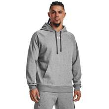 Under Armour Unisex Adult Rival Fleece Hoodie - Castle Rock/Light Heather - View 3