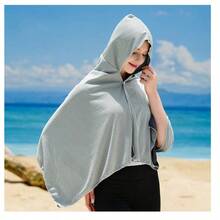 Cooling Hooded Cape , Burnoose,Super Absorption, Fast Drying , Used For Outdoor Works Sun Protection, Beach, Fitness, Hiking Fishing And Other Long-Term Sun Protection Cape, Cloak. Excellent Cooling Beach Towels For Hot Weather , Sun Protection Set - Multicolor - View 4