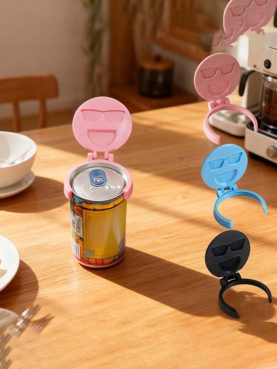 1個飲料罐蓋 防塵翻蓋式 適用於飲料罐與窄口啤酒罐 多色可選 適合居家、野餐與戶外使用 - 彩色 - 查看 1