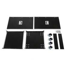 Futchoy 16U Server Rack Open Frame Rolling Network Data Rack 19 Inch W/ Casters 4 Pos - Black - View 5