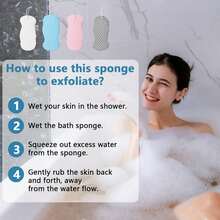1/4pcs/1set Large Super Soft Exfoliating Bath Sponge, Ultra Soft Body Sponge, Reusable Magic SPA Exfoliating Scrub Sponge, Bathroom Accessory, Cute Item - Multiple Styles - View 7