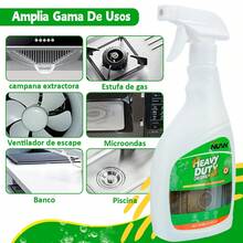 Desengrasante en spray de alta resistencia, limpiador multiusos para cocina y hogar, elimina grasa, suciedad y manchas difíciles en estufas, campanas extractoras, microondas y superficies - Líquido - Ver 7