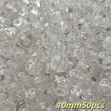 50/100顆 8/10mm 金色/銀色/透明色 壓克力磨砂五角星珠，DIY珠寶手工製作手鍊、項鍊、手機鍊用 - 彩色 - 查看 16
