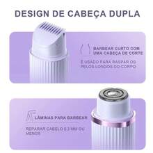 Depilador Elétrico com Navalha Dupla - Recarregável para Pelos - Aleatório - Visão 9