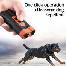 Rechargeable LED Ultrasonic Bark Deterrent, Ultrasonic Dog Repeller, One-Button Handheld Dog Repeller, Portable Dog Training Aid, Indoor And Outdoor Behavior Correction, Dog Trainer, Ultrasonic Bark Deterrent, Handheld Dog Repeller And Trainer, Dual-Light Bark Deterrent Tool, Harmless Pet Trainer - Multicolor - View 8
