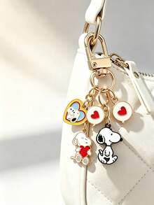 SNOOPY 12/8/4/2/1pc Cute Cartoon Snoopy Alloy Keychain, Student Couple Gift, Bag Charm, Key Ring, Backpack Pendant - Multicolor - View 10