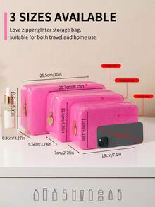 FOREVER MIYIN Minimalist Scented Jelly Cosmetic Bag For Women,Large Capacity Durable Waterproof Toiletry Bag Cosmetic Organizer, Zipper Design,Travel Essential - Multicolor - View 11