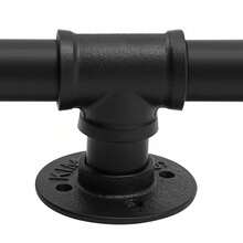 Three-Section Metal Stair Handrail Pipe Diameter 32mm - Black - View 11