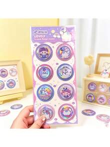 Highly Attractive Creative Badge Series Stickers, Decorative 3D Glitter Stickers For Kids Pencil Box, Phone Case DIY - Multicolor - View 15