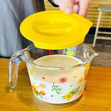 1pc Heat-Resistant Glass Measuring Cup With Scale For Baking, Microwave , Breakfast Milk Cup For Home Use - Multicolor - View 4