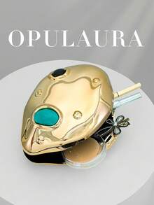 OpulAura 女款晚宴包，手拿包，斜挎包，彩色寶石鑲嵌，金色，硬殼包，時尚，奢華，優雅，極簡，個性化，多功能，適用於雞尾酒會、聚會、舞會、夜店、約會、生日、晚宴、約會之夜、舞會及其他場合 - 金色 - 查看 4